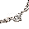 304 Stainless Steel Link Chain Bracelets BJEW-B078-132GP-3