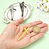 3Pcs 3 Colors Brass Tie Clips BUTT-CJ0001-11-4