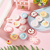 16Pcs 8 Colors Resin Dollhouse Dish AJEW-TA0003-40-6
