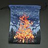 Double-Sided Printed Velvet Tarot Cards Storage Drawstring Bags ZODI-PW0002-02B-1