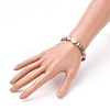 Polymer Clay Heishi Beads Stretch Bracelets BJEW-JB05707-4