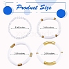 4Pcs 4 Style Acrylic Chunky Curved Tube Stretch Bracelet Sets BJEW-SW00074-06-7