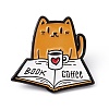 Love Book Coffee Enamel Pin JEWB-A005-22-05-1