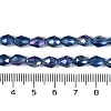 Transparent Electroplate Glass Beads Strands X-EGLA-N013-T6mm-B28-4