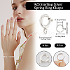 CREATCABIN 8Pcs 925 Sterling Silver Spring Ring Clasps STER-CN0001-33A-2