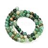 Natural Green Line Jasper  Beads Strands G-B128-A03-02-5