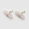 Natural Rose Quartz Double Terminated Pointed Pendants G-F177-03-1