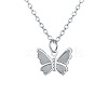 Alloy Butterfly Pendant Necklaces for Women WG0BA08-07-1