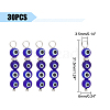 Unicraftale 30Pcs Handmade Evil Eye Lampwork  Pendants FIND-UN0002-17-2