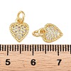 Brass Micro Pave Clear Cubic Zirconia Pendants KK-L275-71F-G-3