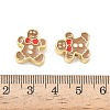 Christmas Brass Enamel Beads KK-I474-G20-3
