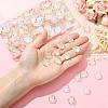 200Pcs 2 Colors Frosted Plastic Petal Pendants KY-FS0001-49-5
