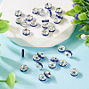 30Pcs 2 Colors Brass Rhinestone Spacer Beads RB-TA0001-29F-3