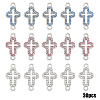 30Pcs 3 Colors Alloy Rhinestone Connector Charms FIND-YW0011-18A-1