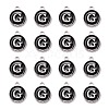 Platinum Plated Alloy Charms LS-ENAM-S118-02G-P-2