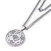 Non-Tarnish 304 Stainless Steel Pendant Necklaces NJEW-C042-01P-2