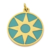 Ion Plating(IP) 304 Stainless Steel Enamel Pendants STAS-Z104-03G-1