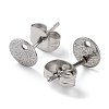 201 Stainless Steel Flat Round Stud Earring Findings STAS-K259-18A-P-2