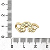 Brass Micro Pave Clear Cubic Zirconia Connector Charms KK-A266-09C-G-3