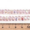 Electroplate Transparent Glass Beads Strands EGLA-N022-04A-D14-4