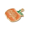 Thanksgiving Day Golden Tone Alloy Enamel Pendants ENAM-M002-02D-G-2