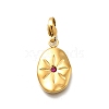 Oval 304 Stainless Steel Rhinestone Pendant Decoration STAS-R159-49G-02-1