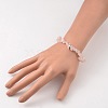 Chip Natural Rose Quartz Beaded Stretch Bracelets BJEW-JB02148-01-2