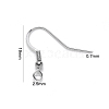 304 Stainless Steel Earring Hooks X-STAS-S111-007-3
