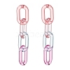3Pair 3 Colors Candy Color Acrylic Cable Chain Tassel Dangle Stud Earrings for Women EJEW-JE04768-8