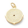 Brass Micro Pave Cubic Zirconia Pendants ZIRC-P200-14C-G-3