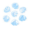 Transparent Spray Painted Glass Pendants GGLA-S054-014E-03-1