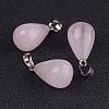 Natural Rose Quartz Pendants G-K187-04L-1