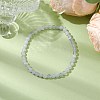 6mm Natural Blue Lace Agate Round Beaded Stretch Bracelets BJEW-JB10855-02-2