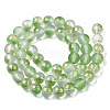 Frosted Spray Painted Glass Beads Strands GLAA-N035-03C-C02-2