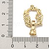 Brass Micro Pave Cubic Zirconia Fold Over Clasps KK-U037-25G-02-3