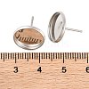 Tarnish Resistant 304 Stainless Steel Flat Round Stud Earring Settings STAS-I017-01-3