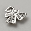White Series Love Bow Alloy Acrylic Pendant PALLOY-WH0115-01P-10-2