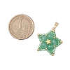 Natural Green Aventurine Star Pendants PALLOY-JF03116-04-2