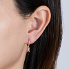 Real 18K Gold Plated 925 Sterling Silver Dangle Hoop Earrings for Women SY2365-1-2