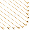  20Pcs Ion Plating(IP) 304 Stainless Steel Cable Chain Necklaces Set MAK-NB0001-24-2