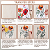 3 Sheets 3 Styles Flower PVC Waterproof Decorative Stickers DIY-WH0404-038-4