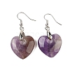 Natutal Amethyst Dangle Earrings EJEW-F343-D09-2