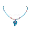 Alloy Enamel Split Pendant Necklaces NJEW-JN04719-4