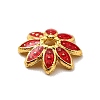 Multi-Petal Alloy Enamel Bead Caps FIND-G029-02G-05-3
