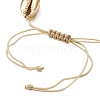 2Pcs Natural Shell & Acrylic Pearl Braided Bead Bracelets for Women BJEW-JB11262-6