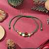 Christmas Themed Glass Seed Beads Braided Bead Bracelets for Women BJEW-MZ00189-03-1