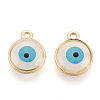 Epoxy Resin Enamel Evil Eye Charms RESI-T045-031B-06-2