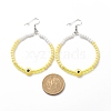 Resin Evil Eye & Acrylic Beaded Big Ring Dangle Earrings EJEW-JE04999-03-4