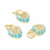 Rack Plating Brass Micro Pave Cubic Zirconia Pendants KK-H428-04G-2