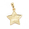 Eco-Friendly Brass Micro Pave Cubic Zirconia Pendants KK-M225-18G-2